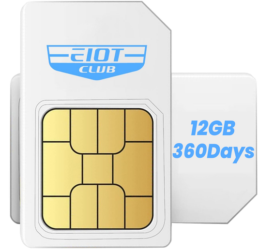 UBox EIOTCLUB SIM card data - 12 month 12GB