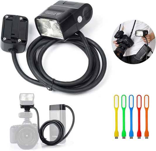FINDVIEW 200W Extension Flash Head with 2M Cable Portable Off-Camera Light Lamp