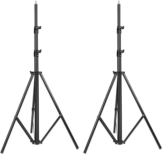 FINDVIEW 2 Packs 10ft/300cm, Adjustable Air-Cushioned Metal Photography Tripod Stand with 1/4-inch Screw